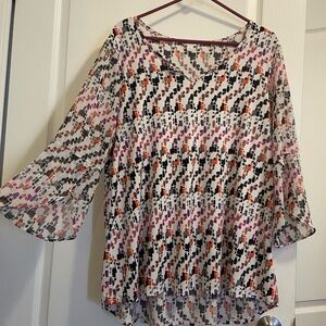 Patterned Women's Top - Multicolor